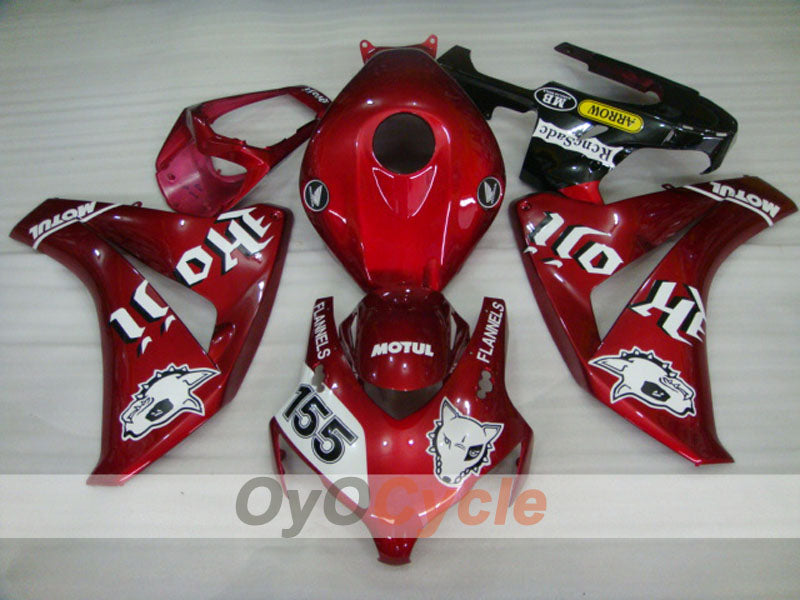 Injection Fairing kit for 08-11 CBR1000RR - Red, White - MOTUL #OYO87900716