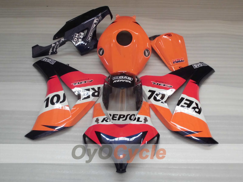 Injection Fairing kit for 08-11 CBR1000RR - Orange, Black - Repsol #OYO87900721 Secondary image