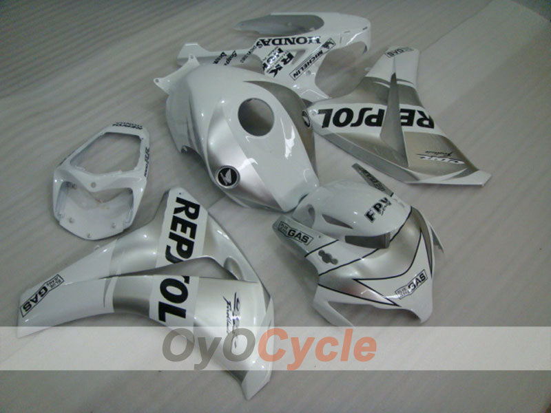 Injection Fairing kit for 08-11 CBR1000RR - White, Silver - Repsol #OYO87900722
