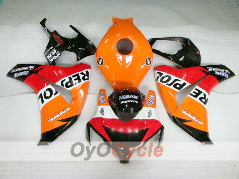 Injection Fairing kit for 08-11 CBR1000RR - Orange, Black - Repsol #OYO87900723 Main image