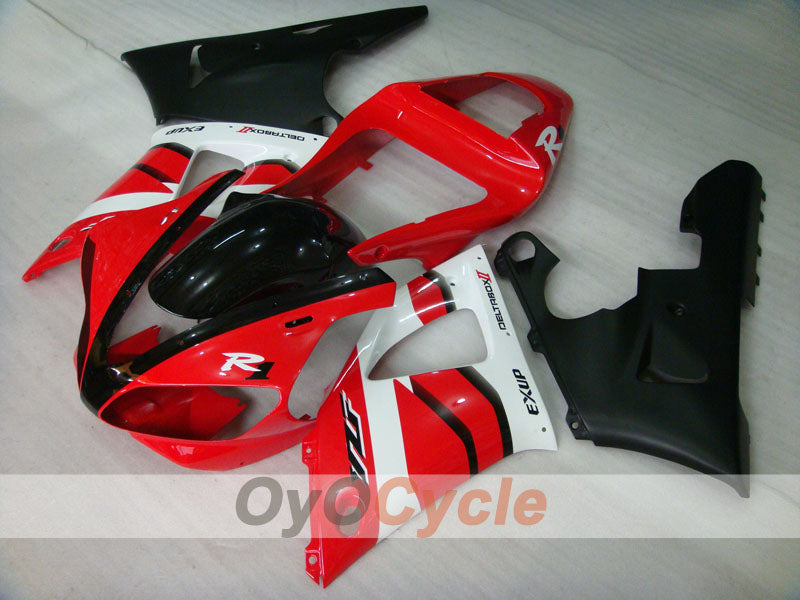 Injection Fairing kit for 00-01 YZF-R1 - Red, White - Factory Style #OYO87900779