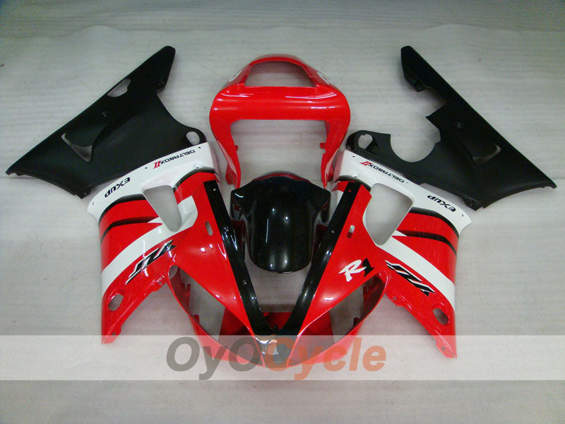 Injection Fairing kit for 00-01 YZF-R1 - Red, White - Factory Style #OYO87900779