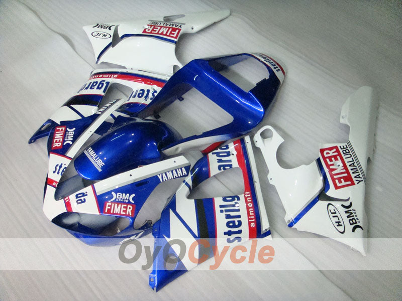Injection Fairing kit for 00-01 YZF-R1 - Blue, White - Sterilgarda #OYO87900785