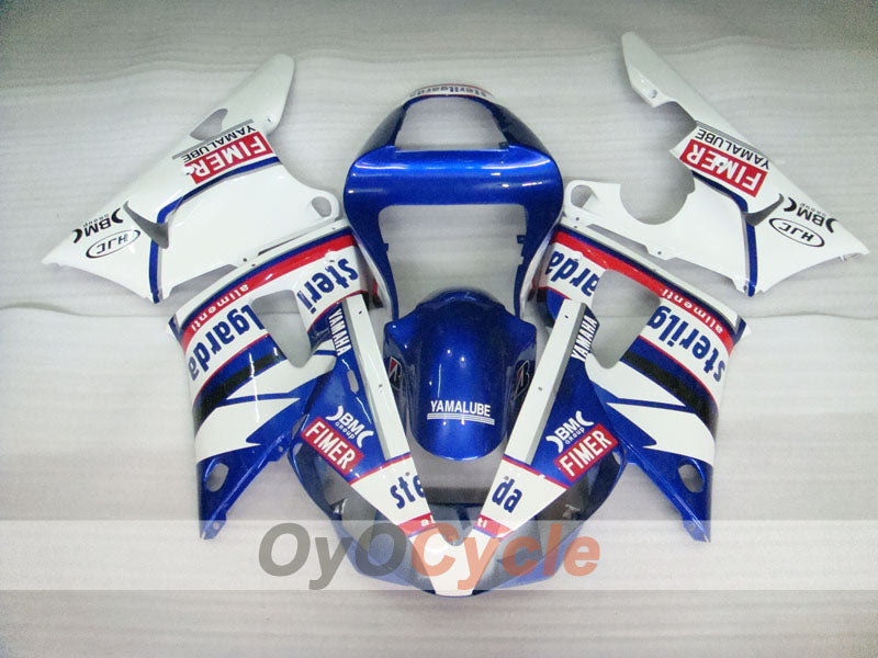 Injection Fairing kit for 00-01 YZF-R1 - Blue, White - Sterilgarda #OYO87900785