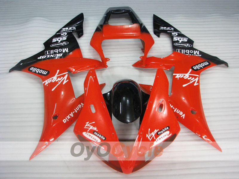 Injection Fairing kit for 02-03 YZF-R1 - Red, Black - DUNLOP #OYO87900788