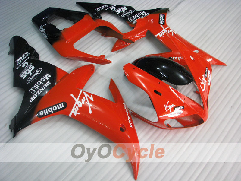 Injection Fairing kit for 02-03 YZF-R1 - Red, Black - DUNLOP #OYO87900788 Main image