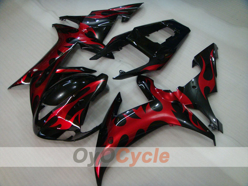 Injection Fairing kit for 02-03 YZF-R1 - Red, Black - Flame #OYO87900794