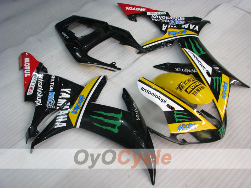 Injection Fairing kit for 02-03 YZF-R1 - Yellow, Black - Monster #OYO87900801 Main image