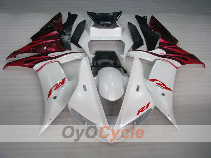 Injection Fairing kit for 02-03 YZF-R1 - Red, White - Flame #OYO87900808 Secondary image