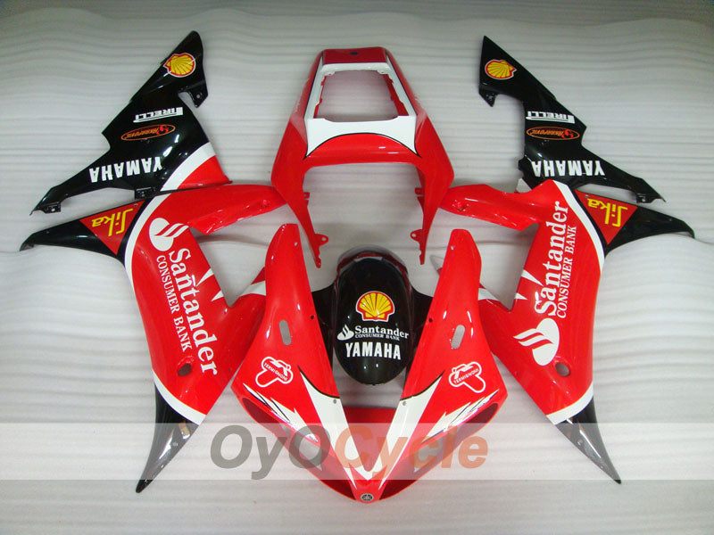 Injection Fairing kit for 02-03 YZF-R1 - Red, Black - Santander #OYO87900815