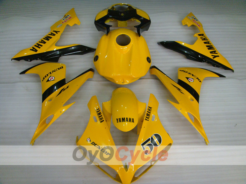 Injection Fairing kit for 04-06 YZF-R1 - Yellow, Black - DUNLOP #OYO87900818 Secondary image