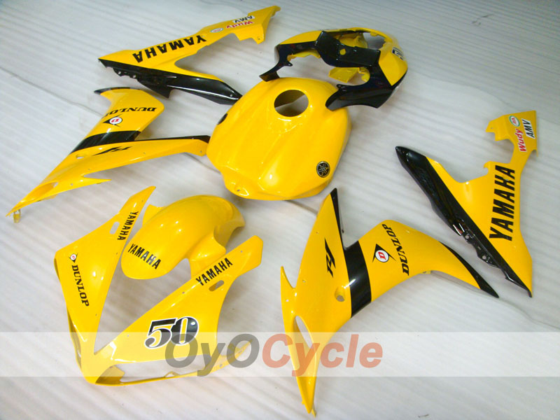 Injection Fairing kit for 04-06 YZF-R1 - Yellow, Black - DUNLOP #OYO87900818