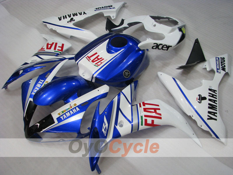 Injection Fairing kit for 04-06 YZF-R1 - Blue, White - FIAT, MOTUL #OYO87900822