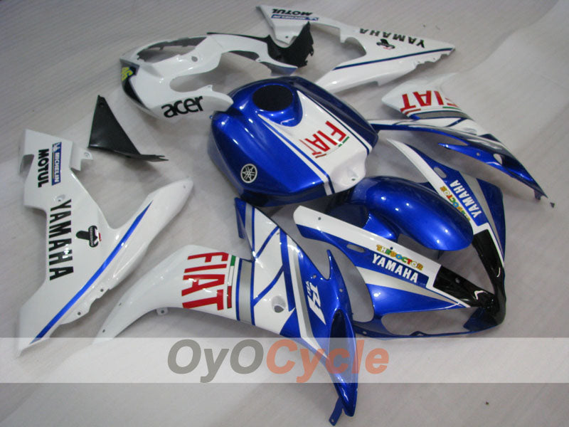 Injection Fairing kit for 04-06 YZF-R1 - Blue, White - FIAT, MOTUL #OYO87900822