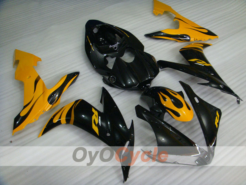 Injection Fairing kit for 04-06 YZF-R1 - Yellow, Black - Flame #OYO87900830