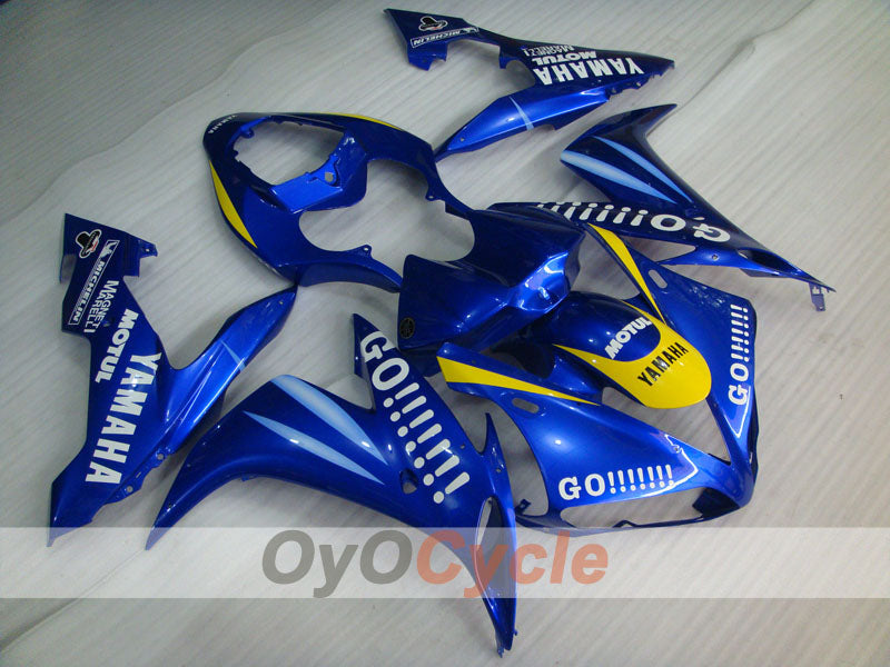 Injection Fairing kit for 04-06 YZF-R1 - Yellow, Blue - GO!!!!!!!, MOTUL #OYO87900831 Main image