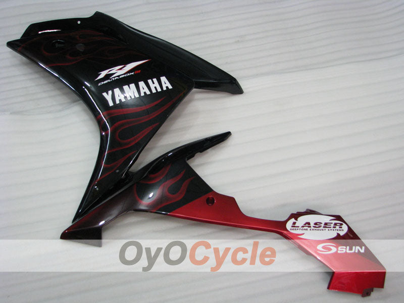 Injection Fairing kit for 07-08 YZF-R1 - Red, Black - Flame #OYO87900860