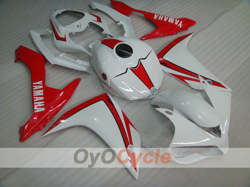 Injection Fairing kit for 07-08 YZF-R1 - Red, White - Factory Style #OYO87900869 Main image