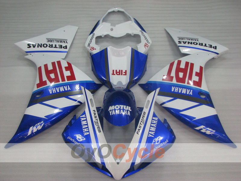 Injection Fairing kit for 09-11 YZF-R1 - Blue, White - FIAT, MOTUL #OYO87900886