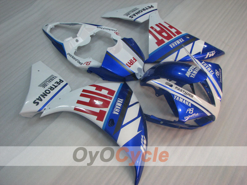 Injection Fairing kit for 09-11 YZF-R1 - Blue, White - FIAT, MOTUL #OYO87900886