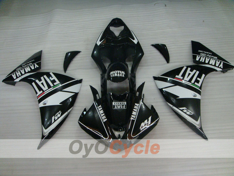 Injection Fairing kit for 09-11 YZF-R1 - White, Black - FIAT, MOTUL #OYO87900887