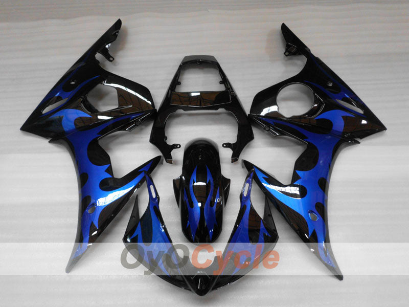 Injection Fairing kit for 03-04 YZF-R6 - Blue, Black - Flame #OYO87900905