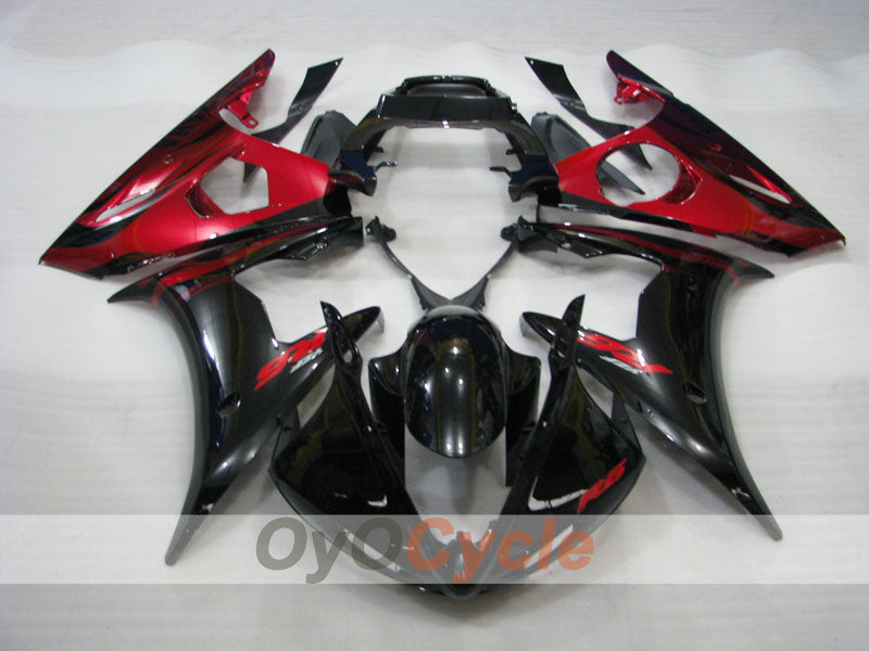 Injection Fairing kit for 03-04 YZF-R6 - Red, Black - Flame #OYO87900908 Secondary image