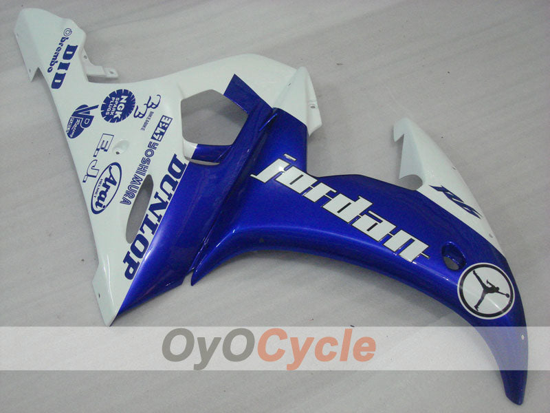 Injection Fairing kit for 05 YZF-R6 - Blue, White - DUNLOP, Jordan #OYO87902627