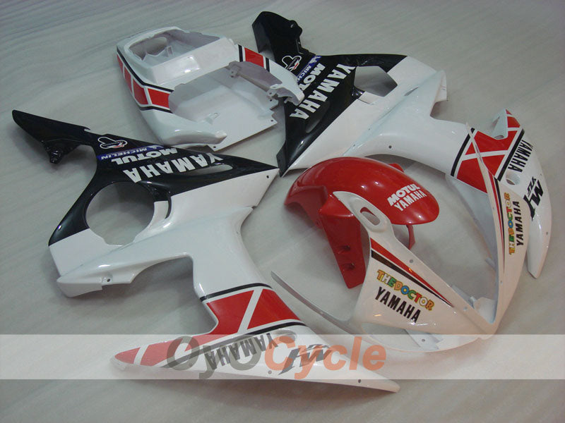 Injection Fairing kit for 03-04 YZF-R6 - Red, White - MOTUL #OYO87900912