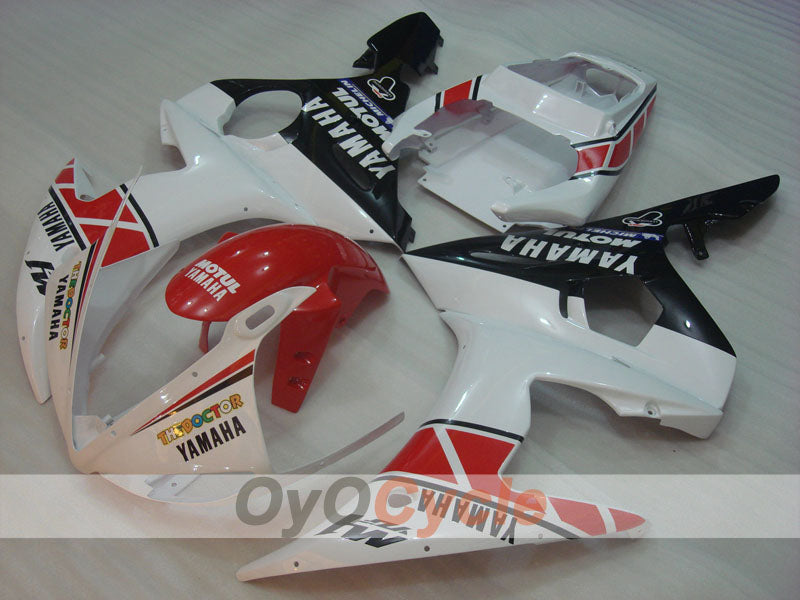 Injection Fairing kit for 03-04 YZF-R6 - Red, White - MOTUL #OYO87900912