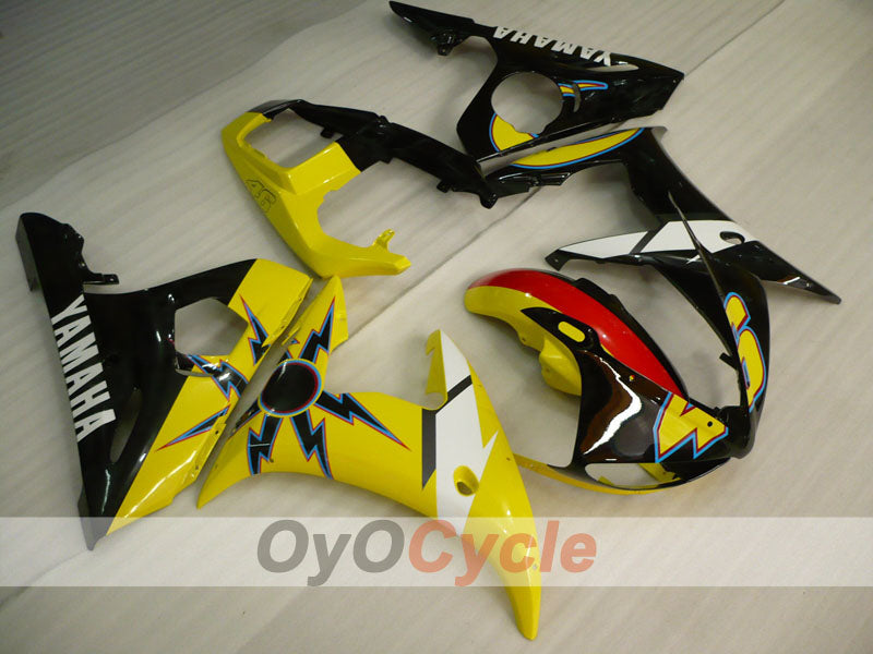 Injection Fairing kit for 05 YZF-R6 - Yellow, Black - Factory Style #OYO87902633 Main image