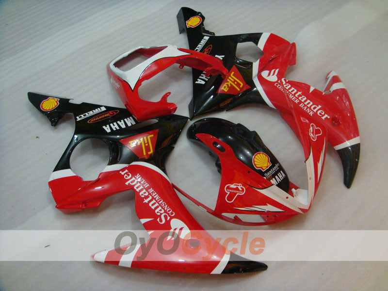 Injection Fairing kit for 03-04 YZF-R6 - Red, Black - Santander #OYO87900927 Main image