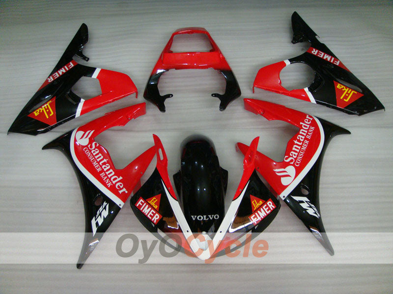 Injection Fairing kit for 05 YZF-R6 - Red, Black - Santander #OYO87902619 Secondary image