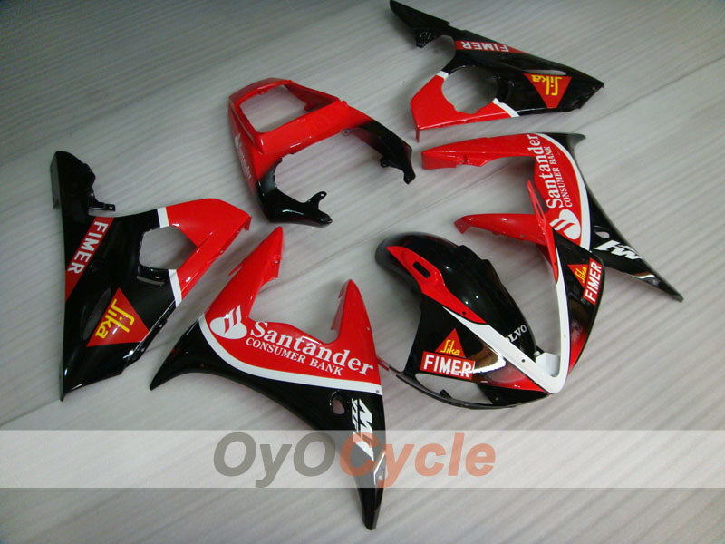 Injection Fairing kit for 05 YZF-R6 - Red, Black - Santander #OYO87902619 Main image