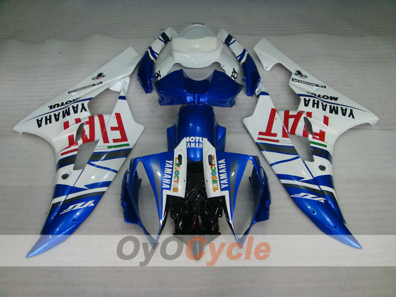 Injection Fairing kit for 06-07 YZF-R6 - Blue, White - FIAT, MOTUL #OYO87900934