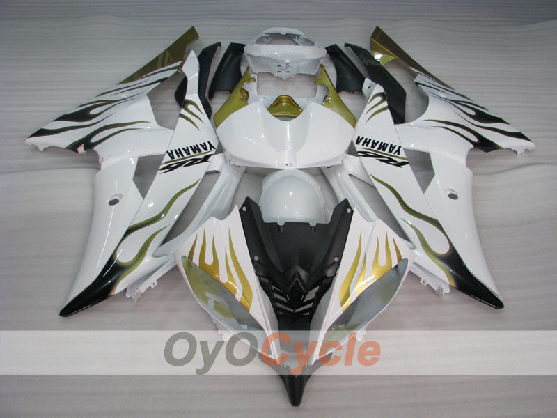 Injection Fairing kit for 08-16 YZF-R6 - Green, White - Flame #OYO87900963