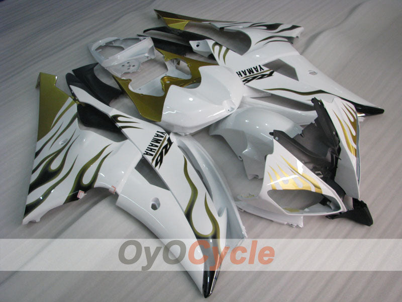 Injection Fairing kit for 08-16 YZF-R6 - Green, White - Flame #OYO87900963 Secondary image