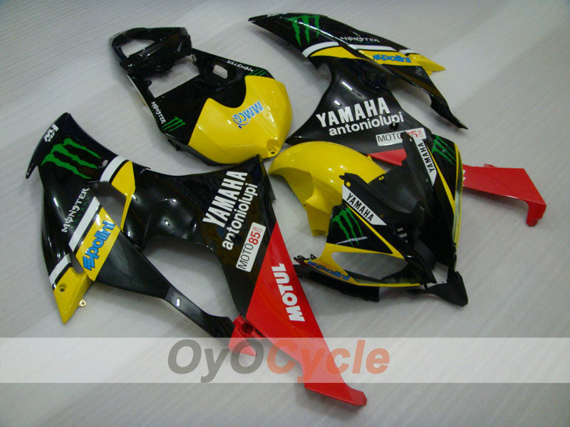 Injection Fairing kit for 08-16 YZF-R6 - Yellow, Black - Monster, MOTUL #OYO87900970 Main image