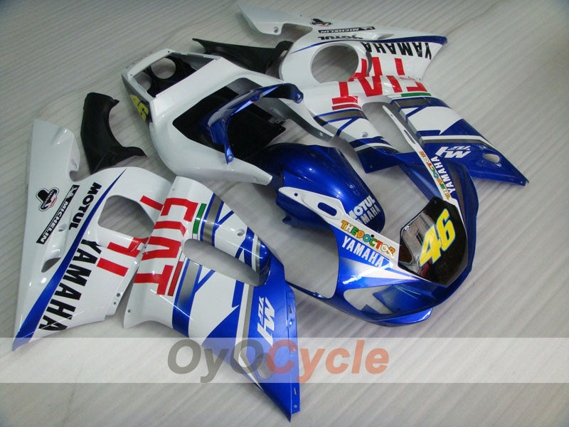 Injection Fairing kit for 98-02 YZF-R6 - Blue, White - FIAT, MOTUL #OYO87900986 Main image