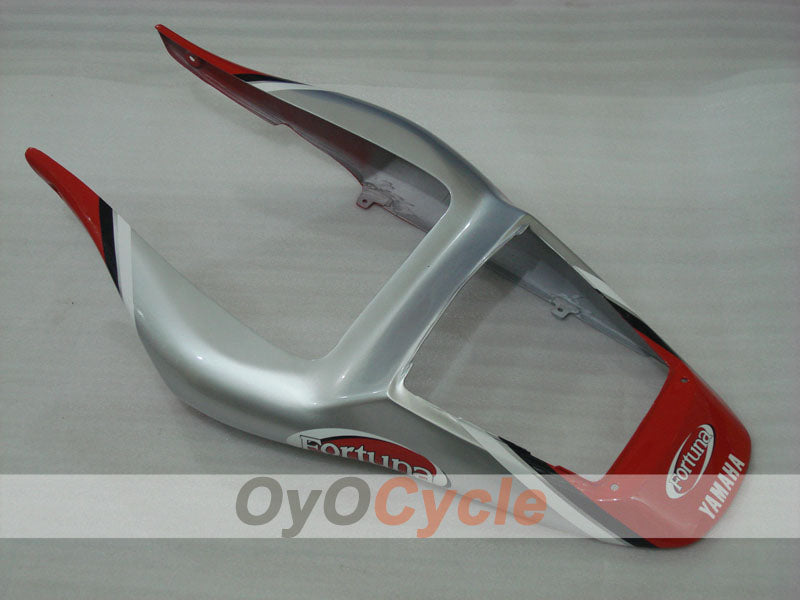 Injection Fairing kit for 98-02 YZF-R6 - Red, Silver - Fortuna, MOTUL #OYO87900993
