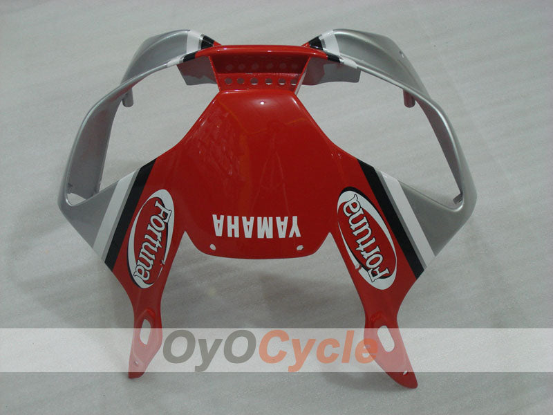 Injection Fairing kit for 98-02 YZF-R6 - Red, Silver - Fortuna, MOTUL #OYO87900993