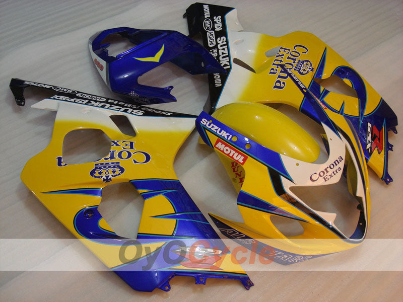 Injection Fairing kit for 04-05 GSXR600 - Yellow, Blue - Corona, MOTUL #OYO87901161 Main image