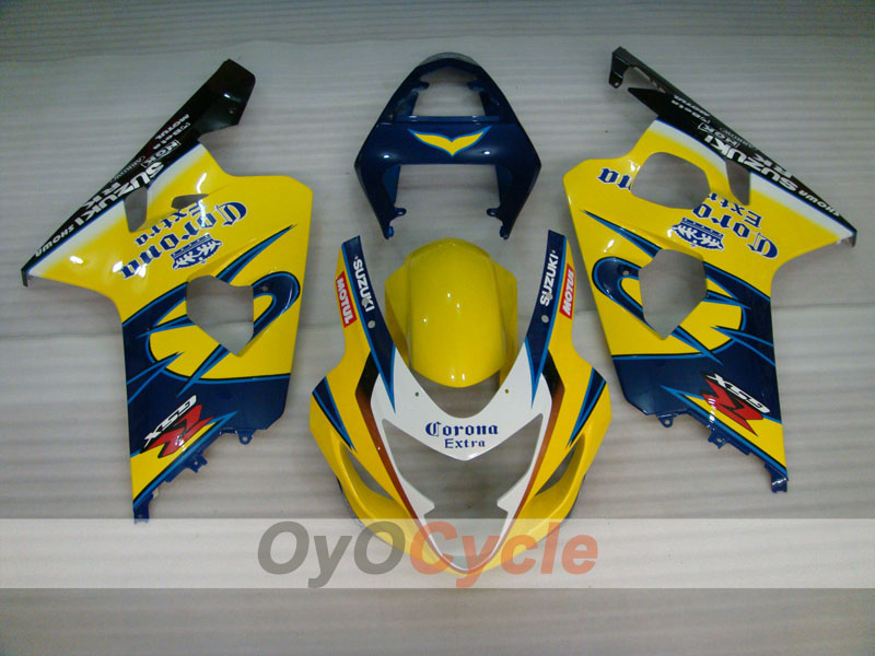 Injection Fairing kit for 04-05 GSXR600 - Yellow, Black - Corona, MOTUL #OYO87901166