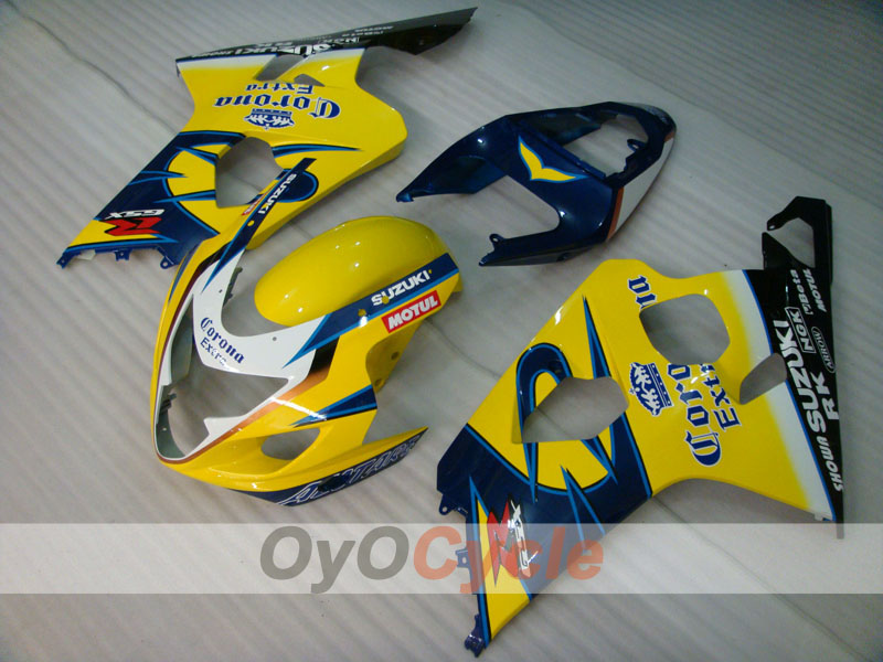 Injection Fairing kit for 04-05 GSX R750 - Yellow, Black - Corona #OYO87901244 Secondary image