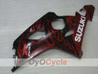Injection Fairing kit for 04-05 GSXR600 - Red, Black - Flame #OYO87901186