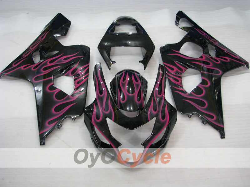 Injection Fairing kit for 04-05 GSXR600 - Red, Black - Flame #OYO87901188 Secondary image