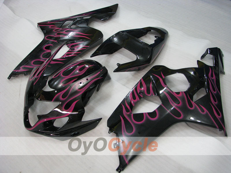 Injection Fairing kit for 04-05 GSX R750 - Black, Pink - Flame #OYO87901253 Secondary image