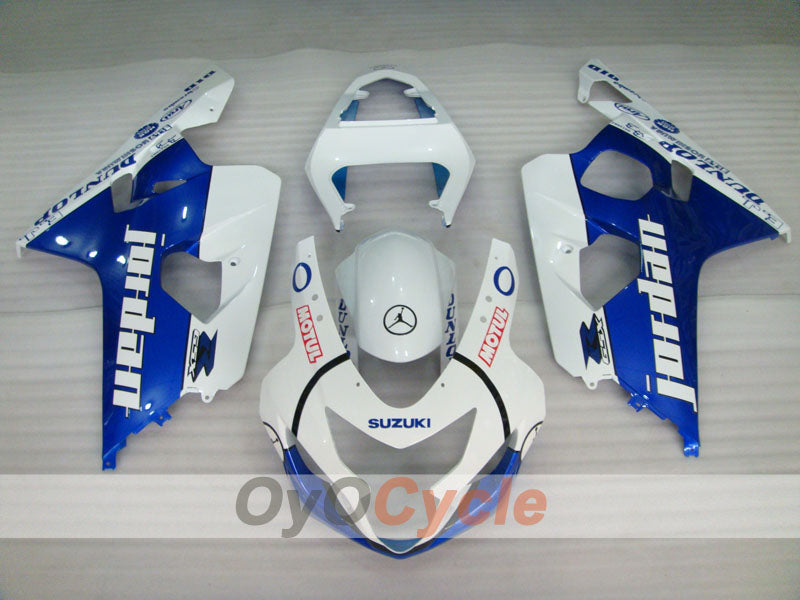 Injection Fairing kit for 04-05 GSXR600 - Blue, White - DUNLOP, Jordan, MOTUL #OYO87901195 Secondary image