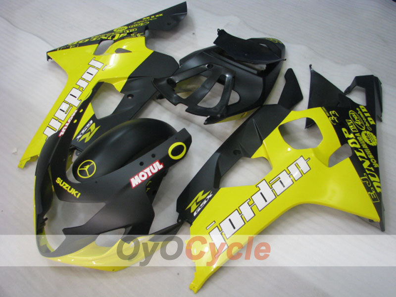 Injection Fairing kit for 04-05 GSXR600 - Yellow, Black, Matte - DUNLOP, Jordan, MOTUL #OYO87901197 Secondary image