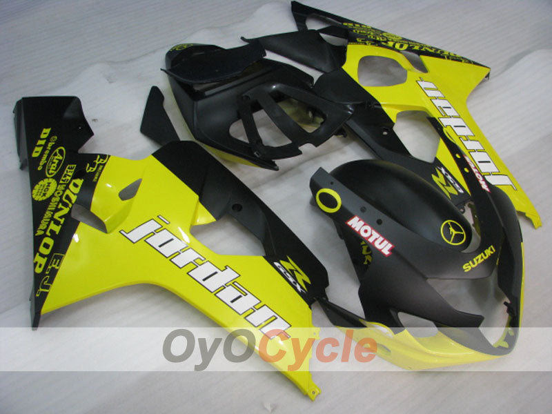 Injection Fairing kit for 04-05 GSX R750 - Yellow, Black - Jordan #OYO87901257